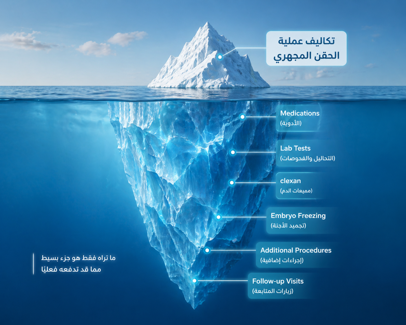 التكلفة الحقيقية للحقن المجهري